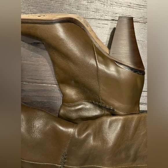 FREE PEOPLE Stevie boot in Olive/Coffee Leather Size 39 - Picture 10 of 16